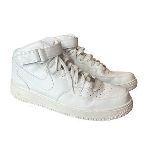 Nike Air Force 1 Mid 07 Triple White High Top Mens Size 13 CW2289-111